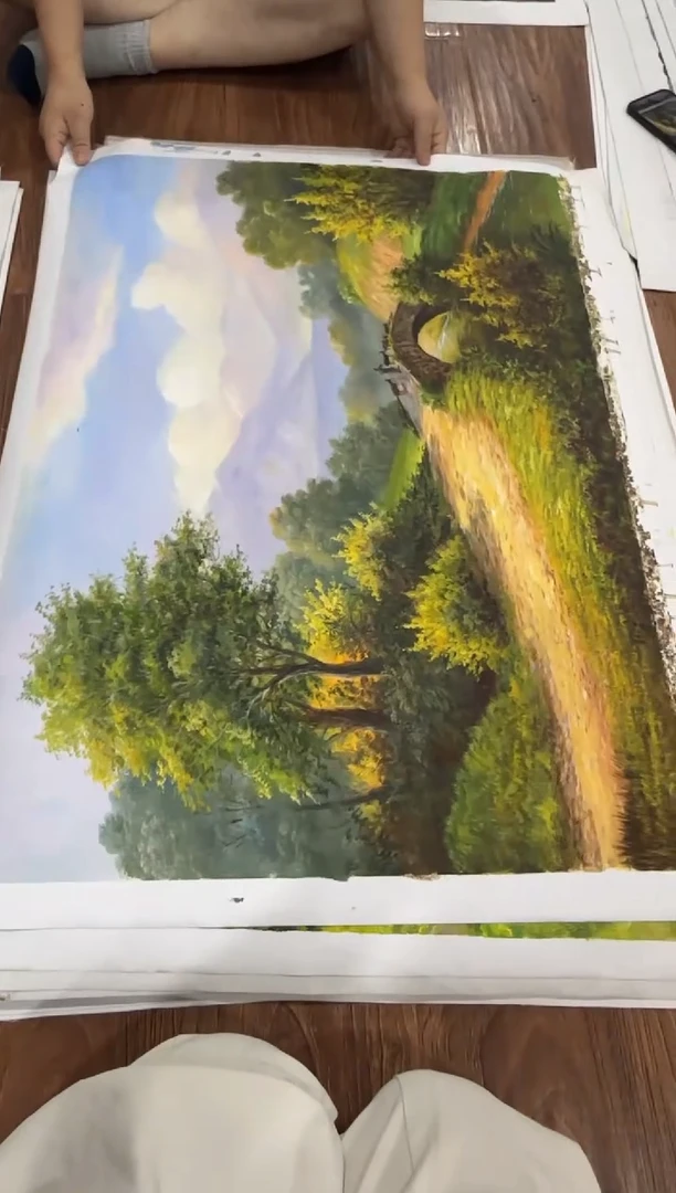 油画 纯手绘油画 画芯 90*60CM