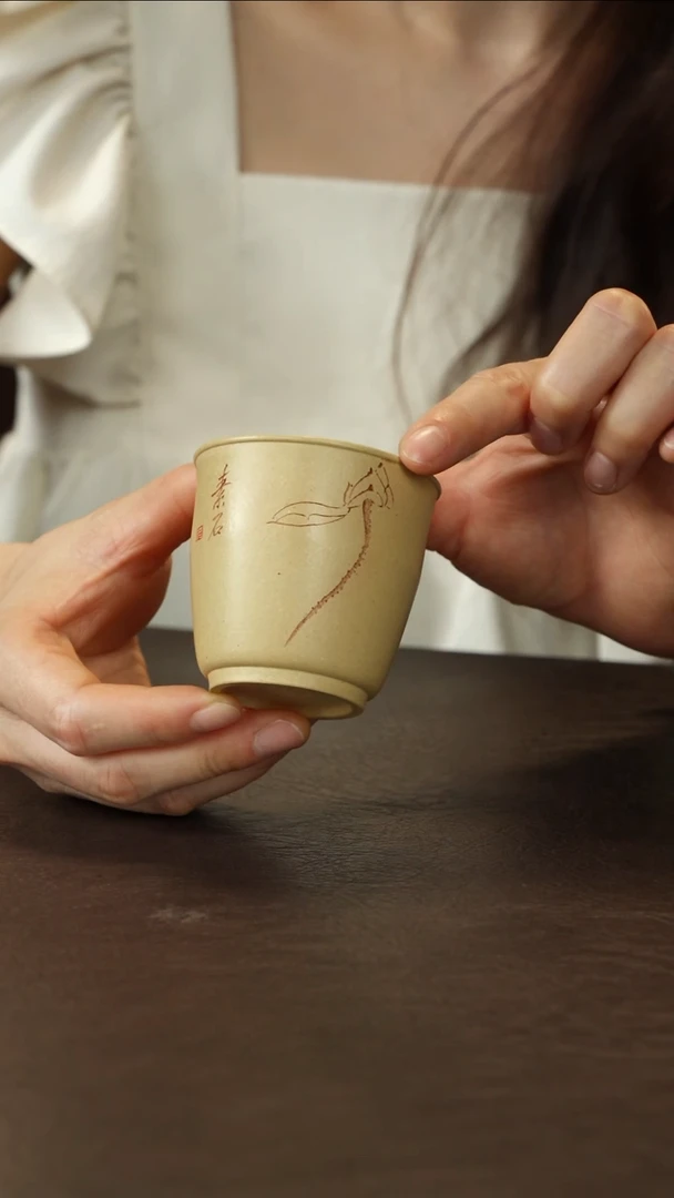 茶杯紫砂李建军本山绿主人杯100cc
