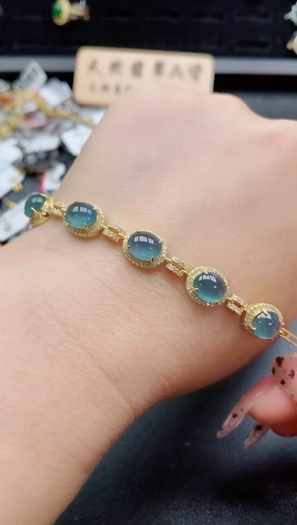 银S925镶嵌戒指翡翠1