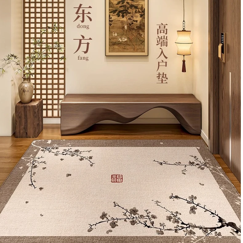 入户门地垫2025新中式进门大门口耐脏防滑脚垫玄关免洗可擦垫子