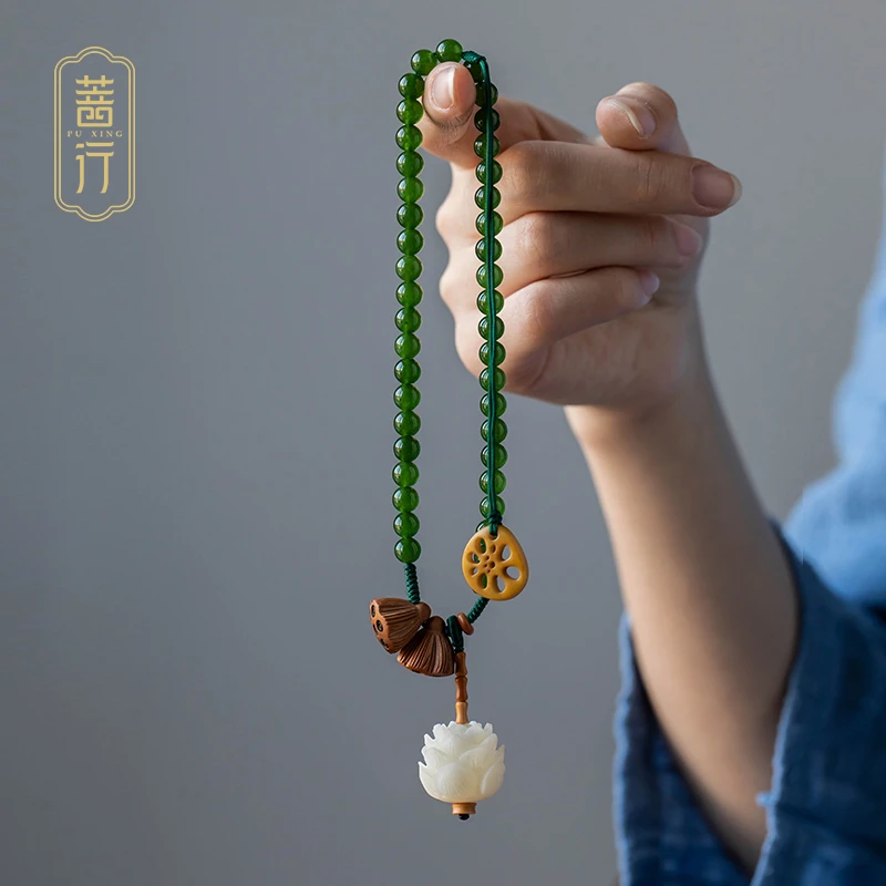 菩行菩提莲花汽车后视镜挂件车内吊饰女创意唯美汽车挂件