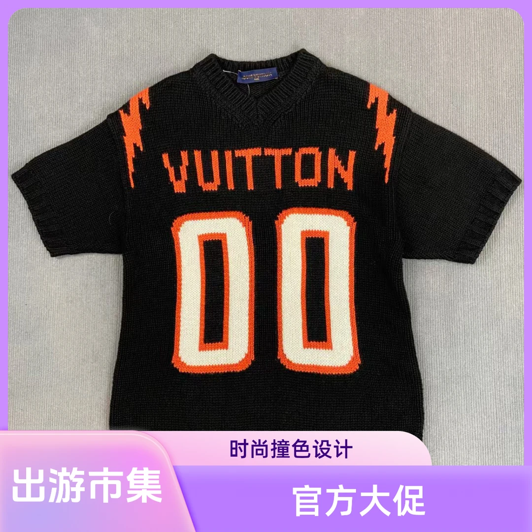 99新 LouisVuitton/路易威登 2503161/S/logo橄榄球短袖(160/55)