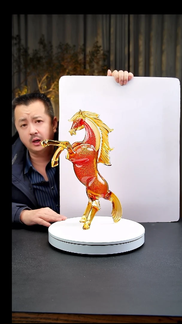 手工艺品琉璃手工琉璃马摆件