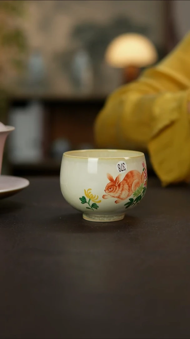 杯景德镇陶瓷杯碗柴烧多人