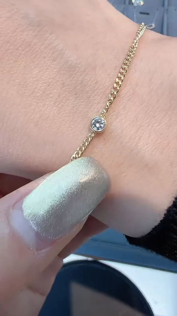 【闪购商品】钻石手链18K金镶嵌手链