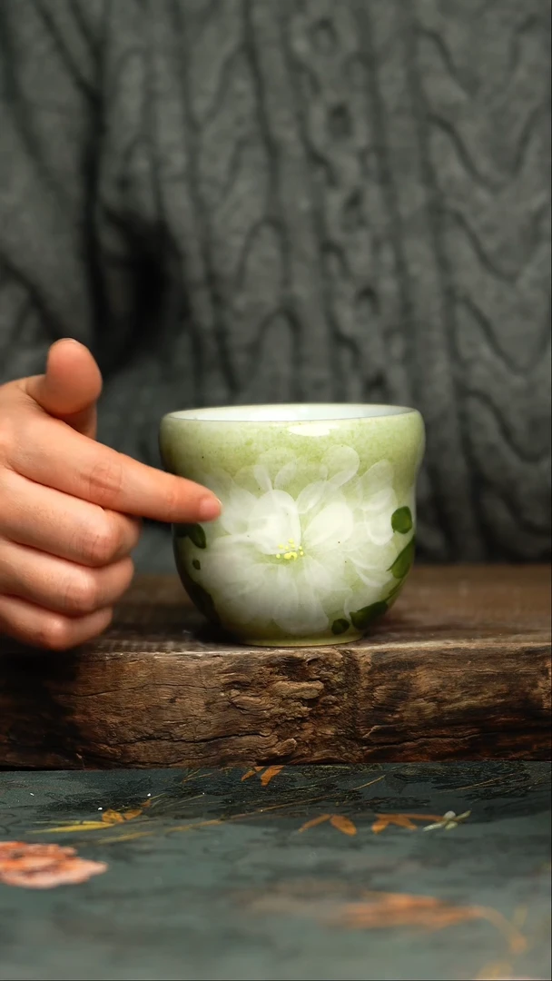 【闪购商品】杯杯釉下彩手工手绘同款陶器