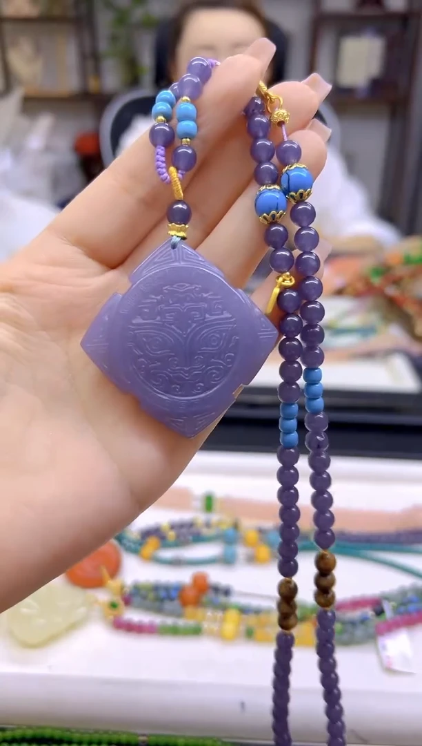 和田玉未镶嵌毛衣链DIY款M750