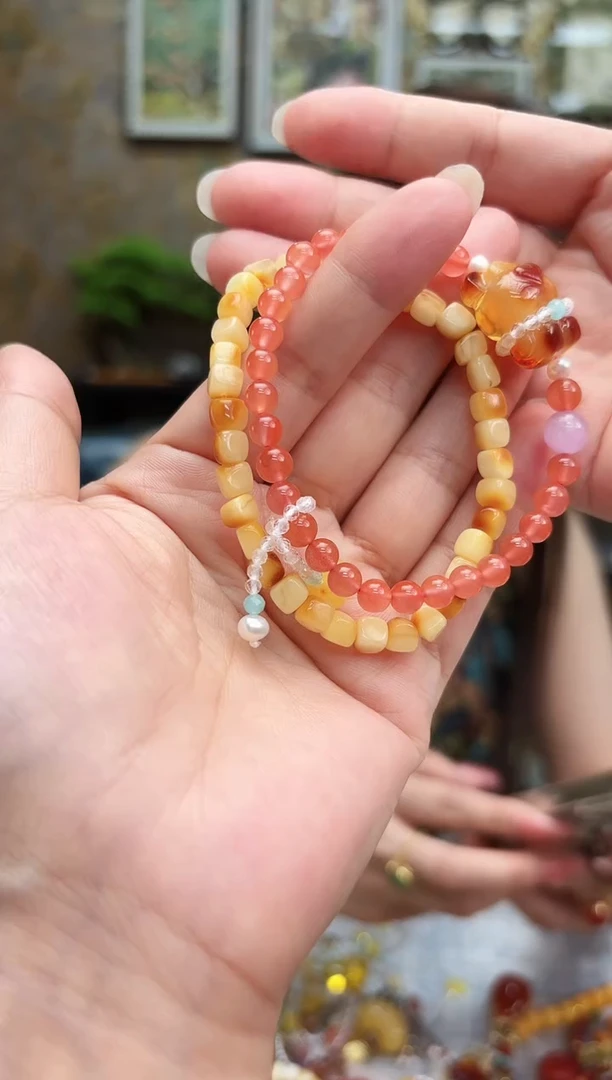 手串琥珀未镶嵌多样性发一