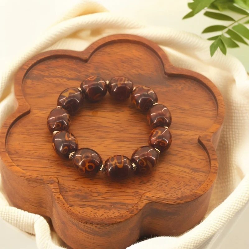 【凰世今传】尼泊尔回流火焰纹糖心珠珠手串