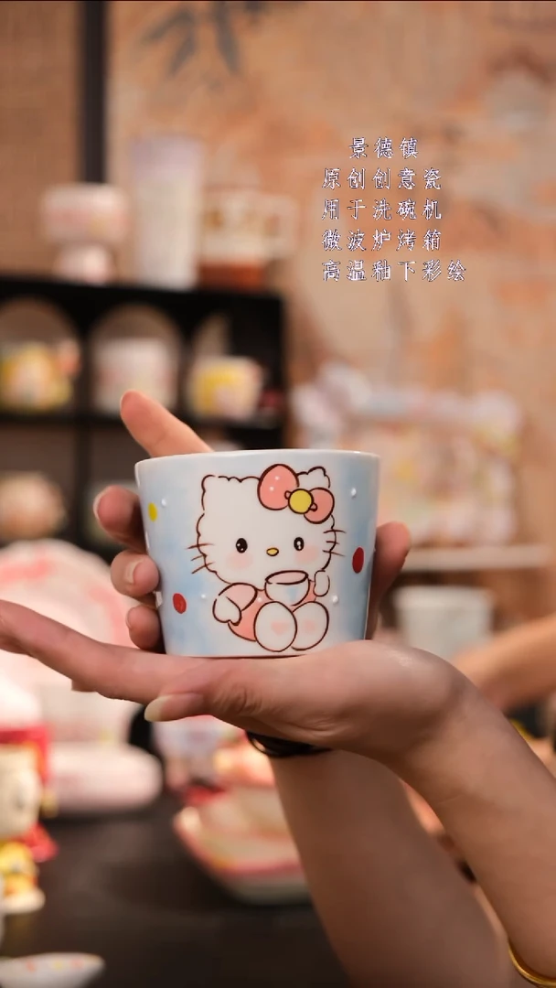 摆件景德镇手工手绘设计师款