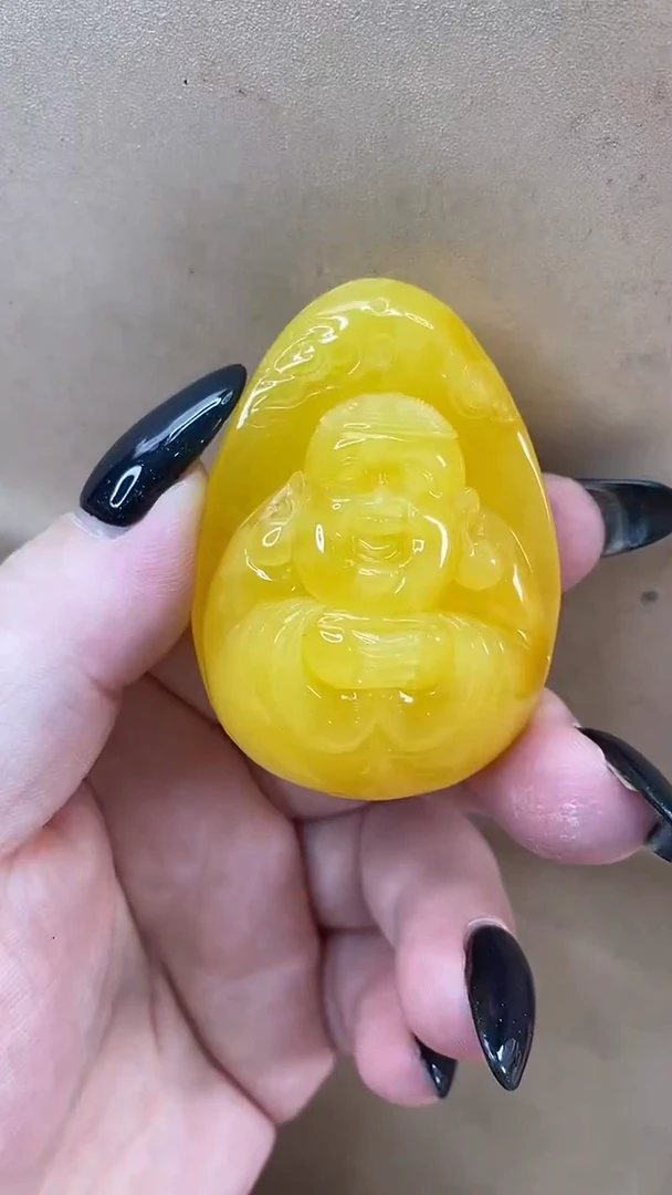 琥珀颈饰未镶嵌吊坠