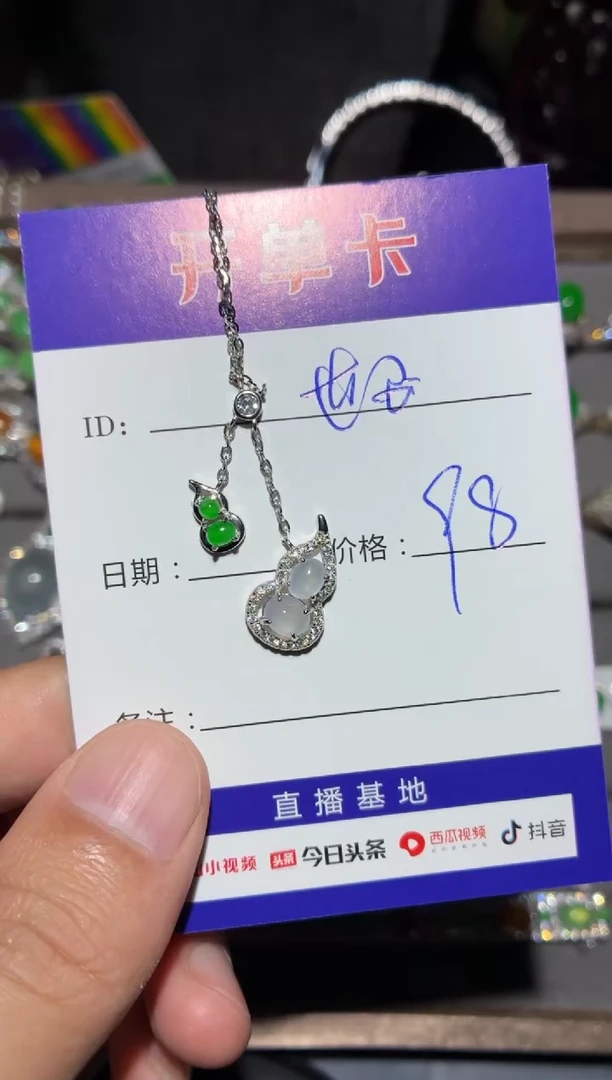翡翠银S925镶嵌颈饰江**玉 江南世玉