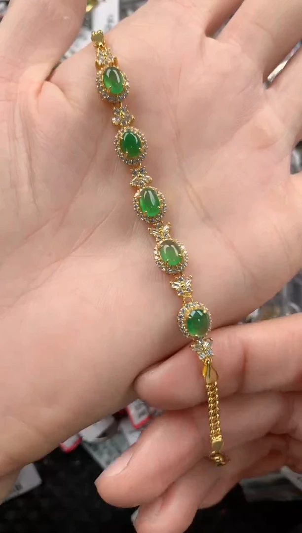 银S925镶嵌戒指翡翠3333----9