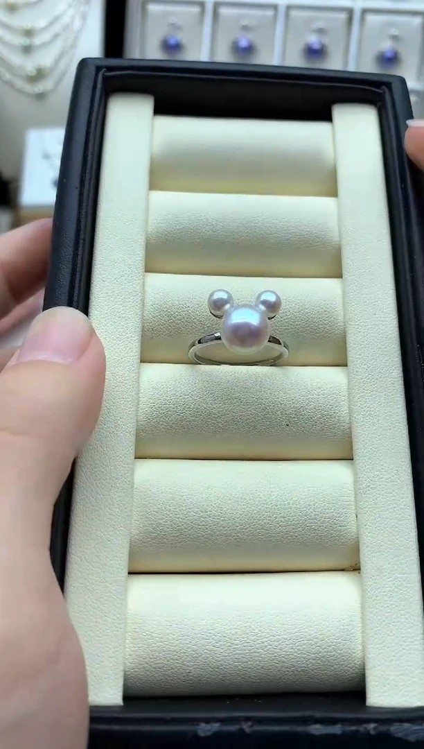 合金戒指淡水珍珠戒指