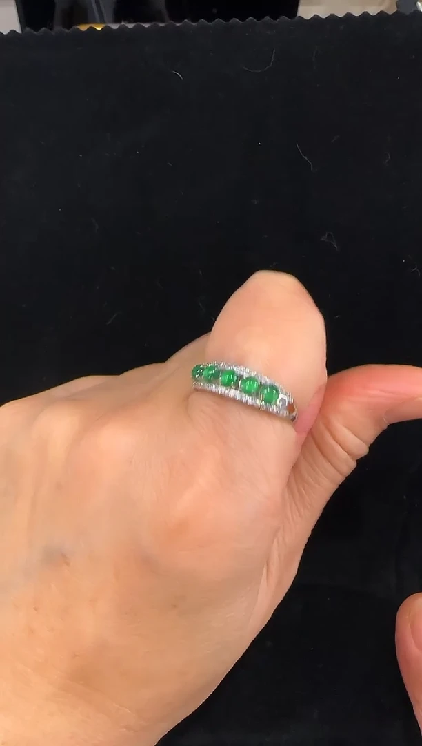 颈饰银S925镶嵌翡翠国风