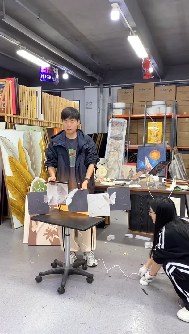带灯款高40宽120带灯装饰画