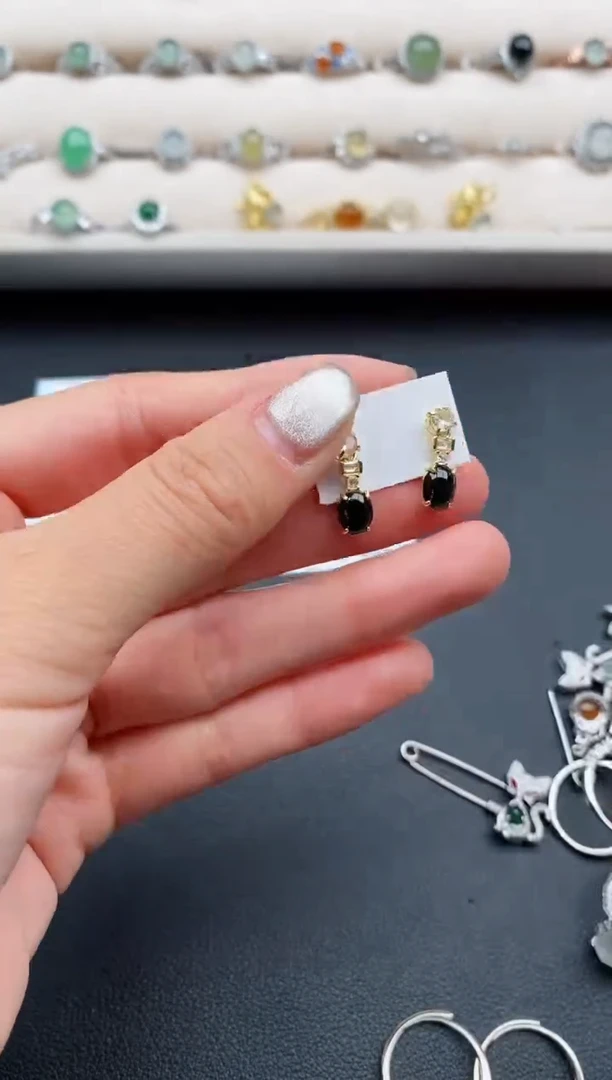 银S925镶嵌戒指翡翠缅甸天然A货翡翠11  9-5