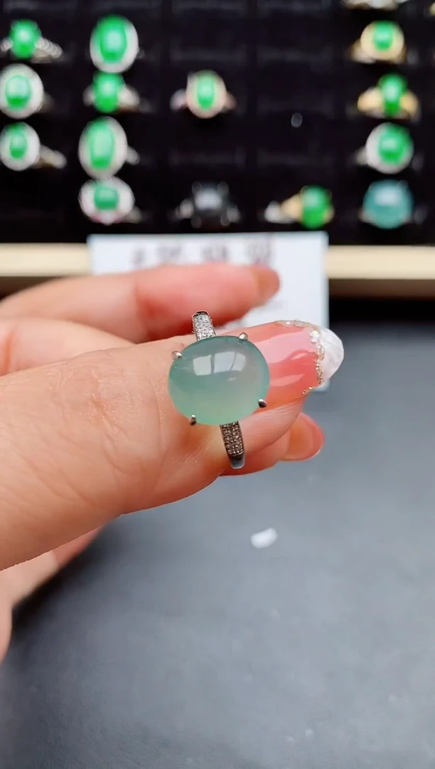 【闪购商品】翡翠戒指银S925镶嵌80800