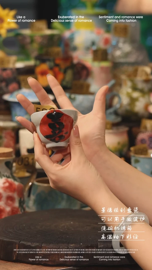 陶瓷景德镇高温釉下彩手工手绘款式