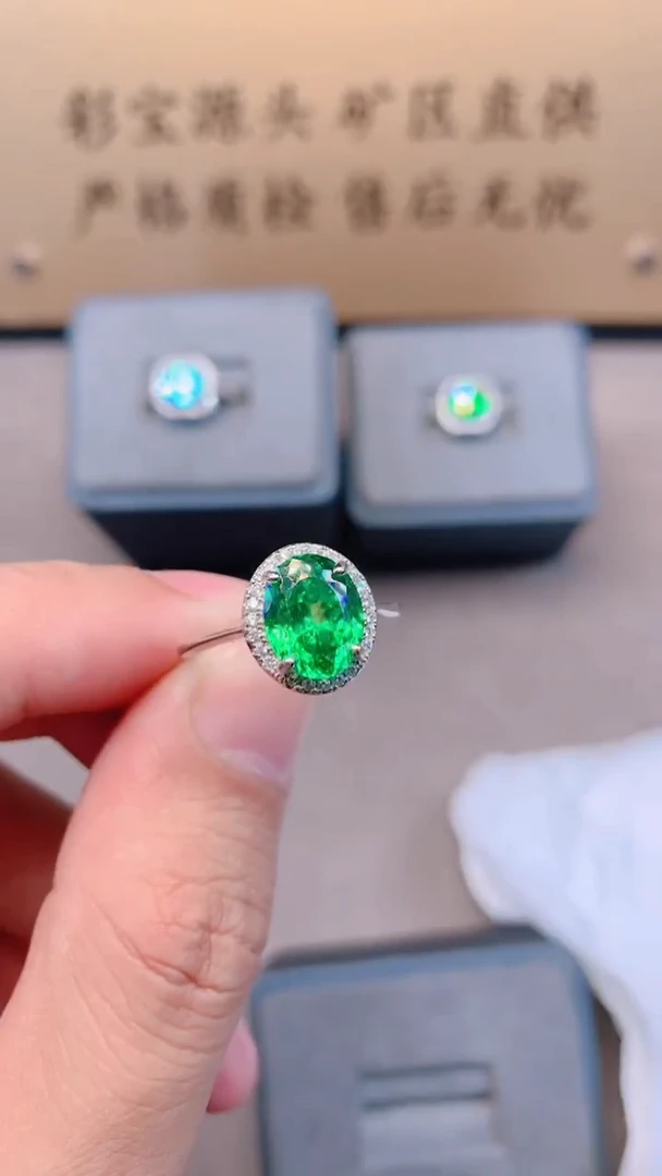 银S925镶嵌戒指碧玺222222