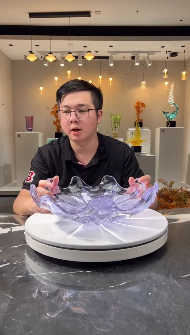 摆件巴比特美学-紫罗兰花瓣果盘