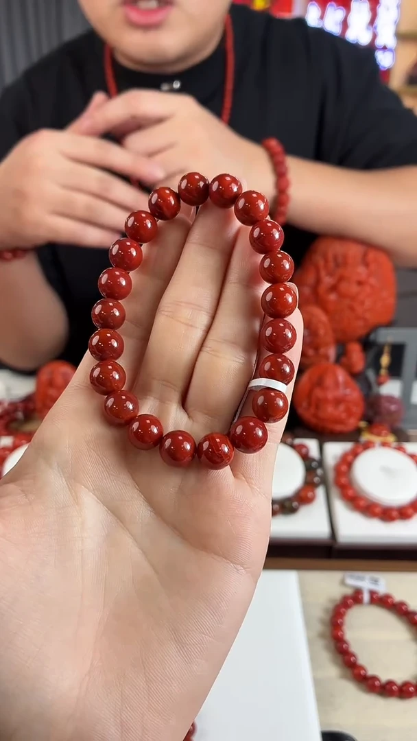 未镶嵌瓦西牛血手串9mm南红玛瑙（多样式发其一）