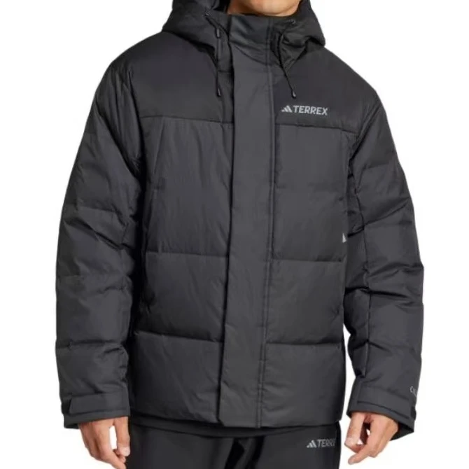 adidas/阿迪达斯冬季新款男子鹅绒连帽保暖羽绒服 IX7924 #HB