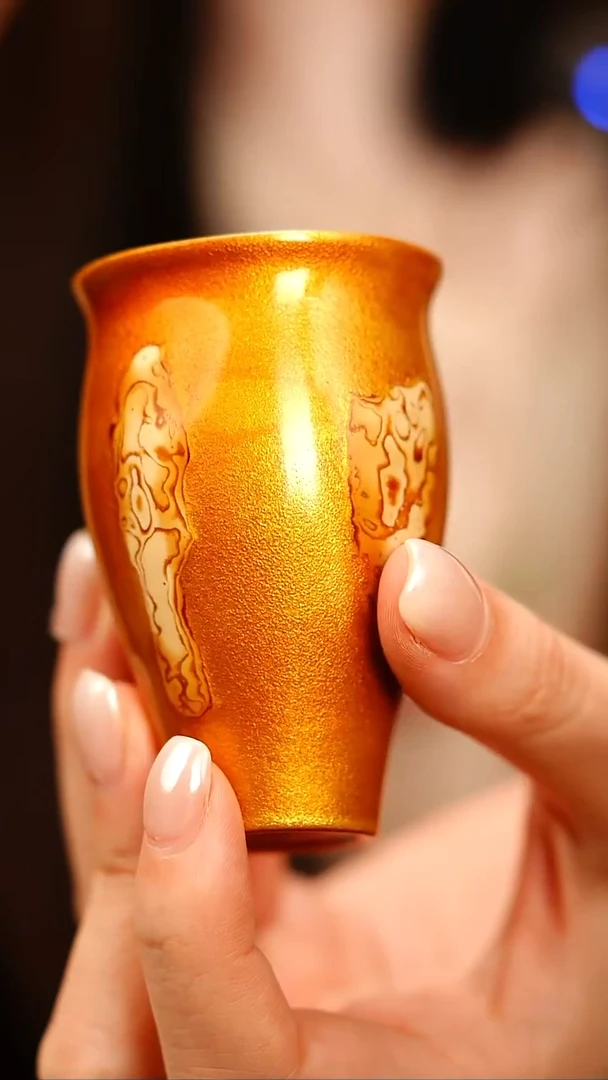 @晕金犀皮闻香杯@   非遗大漆