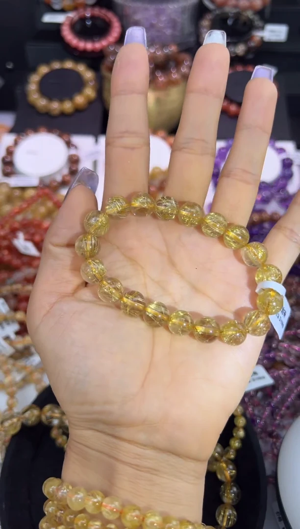 未镶嵌手串水晶金发晶10.2mm