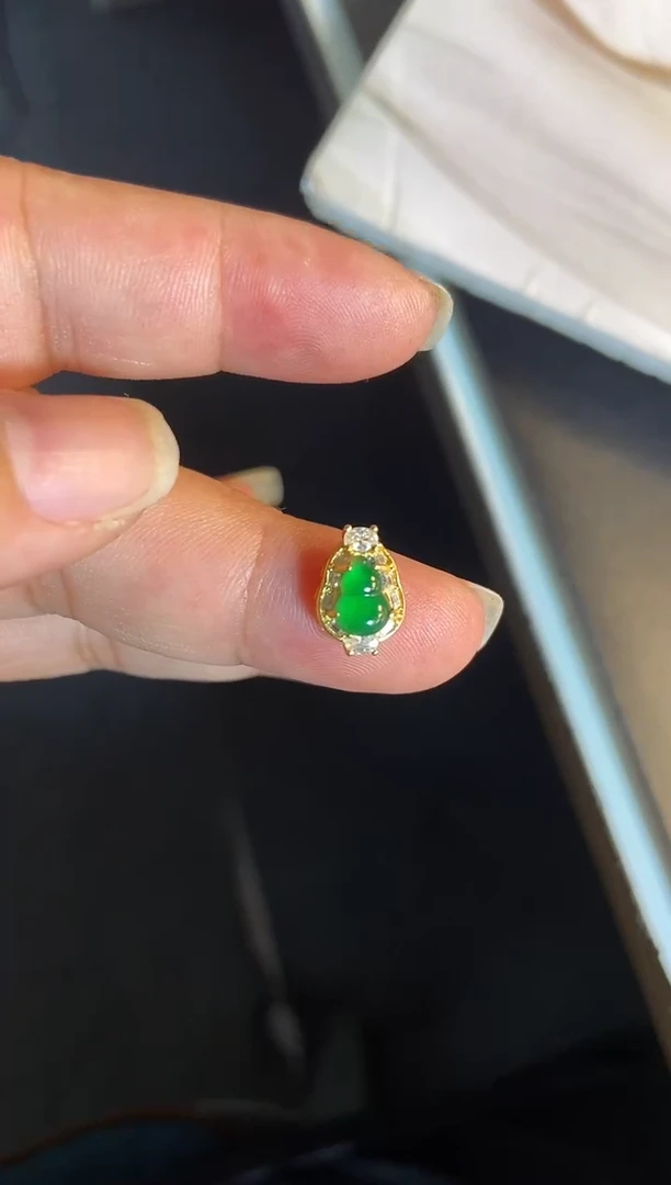 吊坠(不含链)银S925镶嵌翡翠1