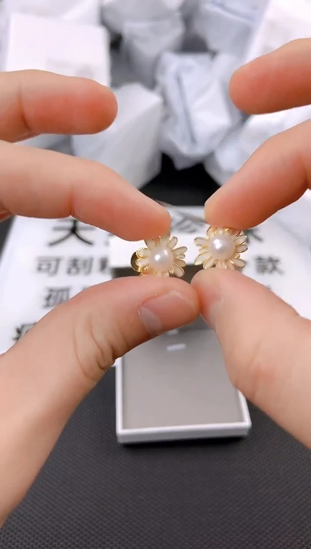 未镶嵌耳饰淡水珍珠ed1005