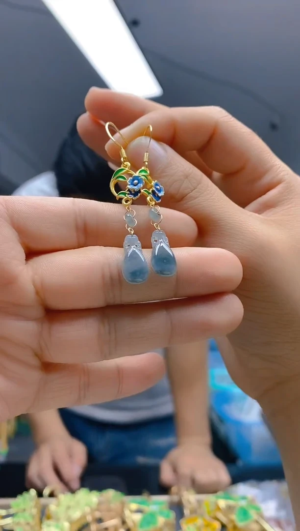 【闪购商品】翡翠耳饰合金289翡翠耳钩