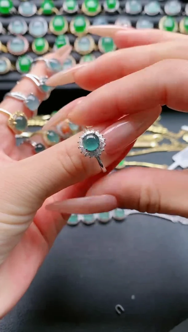 【闪购商品】翡翠戒指银S925镶嵌1111111111