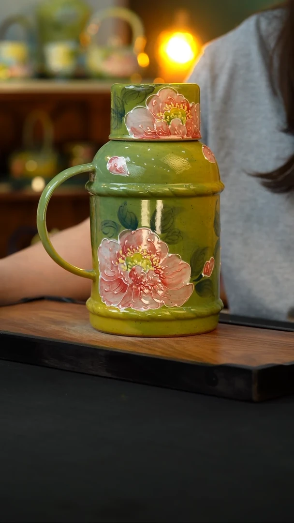 杯手绘心瓷陶瓷浮力