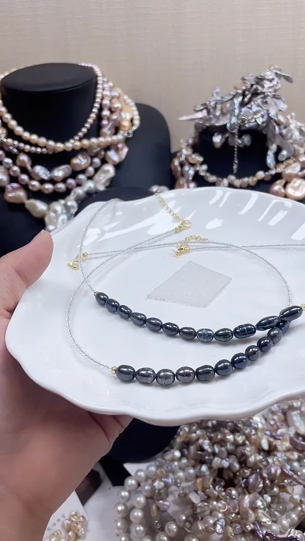 未镶嵌项链淡水珍珠【纯恬饰品】（多样性发货发一）