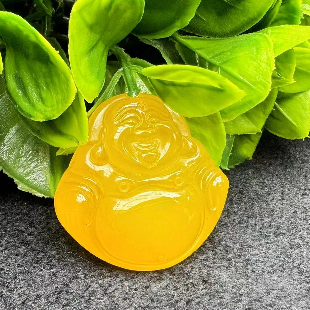 S681【福嘟嘟珠宝】牛黄宝黄玛瑙佛公吊坠-配珠链-送礼佳品