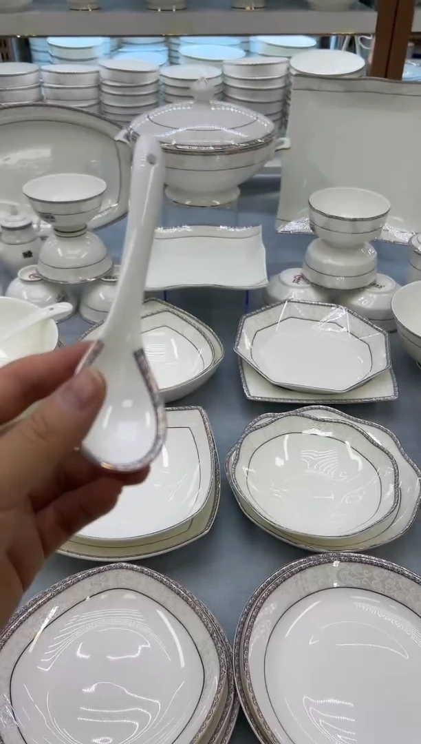 骨瓷玲珑小勺10个