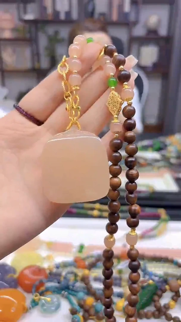 和田玉未镶嵌毛衣链DIY款M629