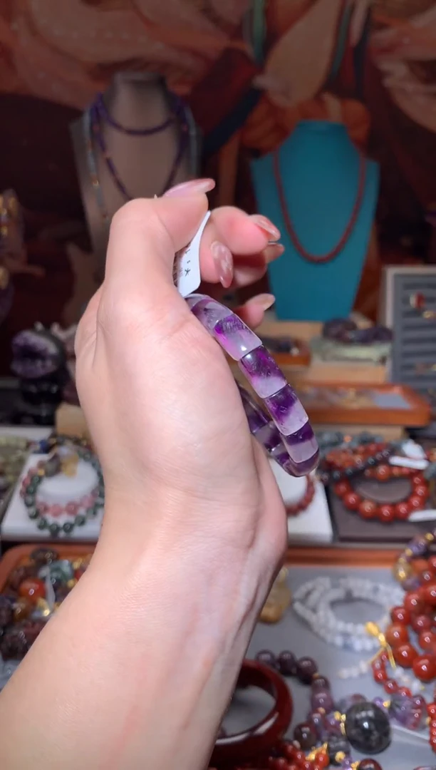 未镶嵌珠宝半成品水晶紫极光镯牌多样性发其1