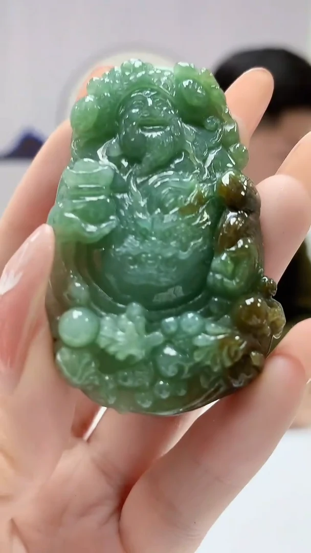 【闪购商品】定制翡翠未镶嵌4917DD-毛货挂件99