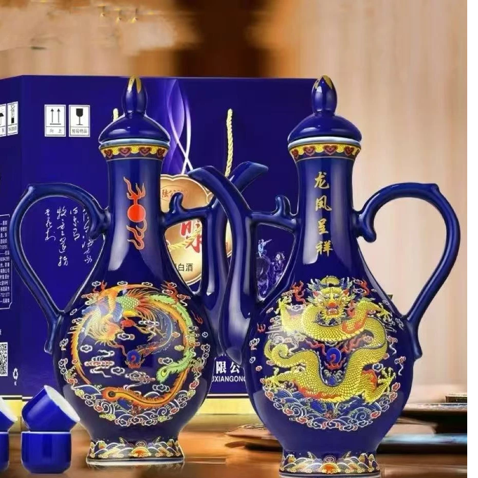 【精选】个性精美一对龙凤呈祥流水摆件1