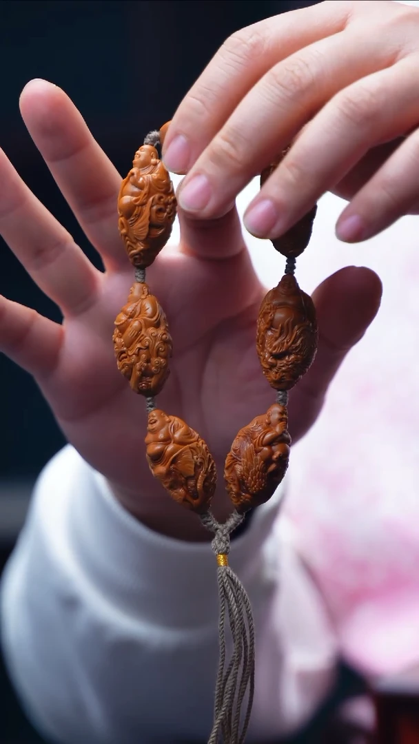 【闪购商品】橄榄核手串/手链瑞兽【六合弥勒-】