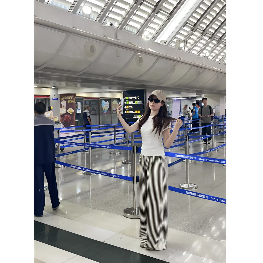 YPP！【小轻松】夏季韩版显瘦新款薄款修身显瘦短款刺绣白色短袖T恤