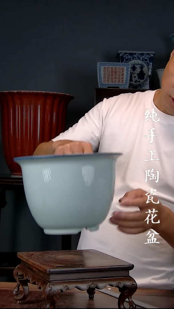 景德镇陶瓷手工花盆