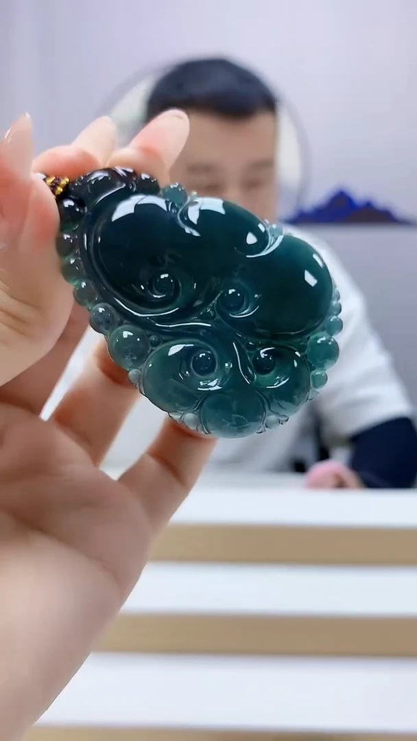 未镶嵌定制翡翠4898ty-毛货挂件158
