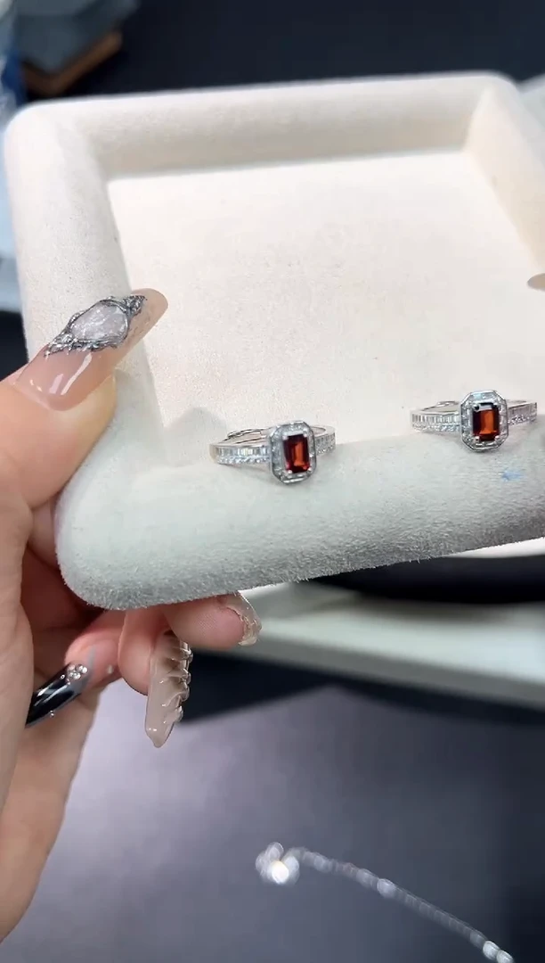 石榴石戒指银S925镶嵌93b多样性发其一【1个】