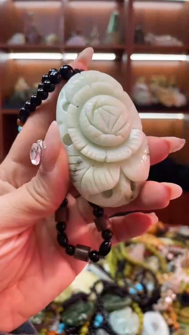 未镶嵌蛇纹石玉手把