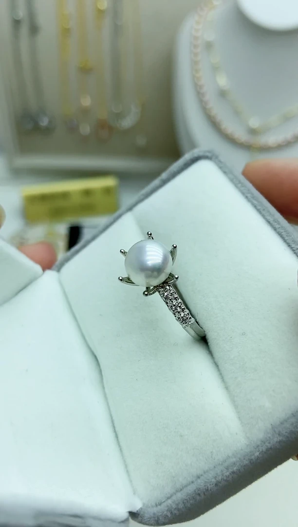 合金戒指淡水珍珠363