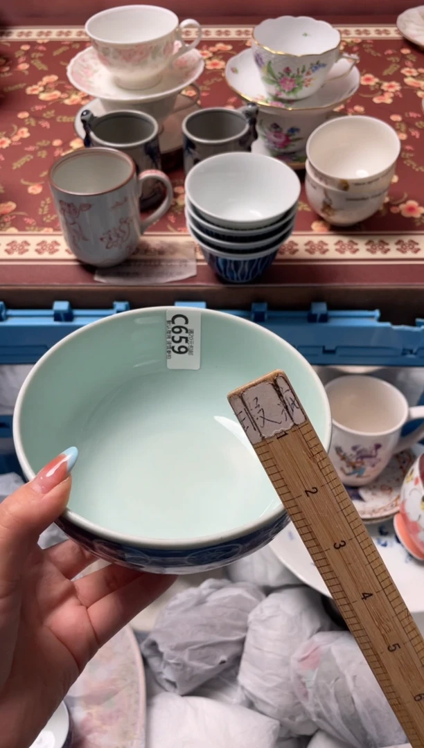 瓷片小***月瓷器瓷器C659