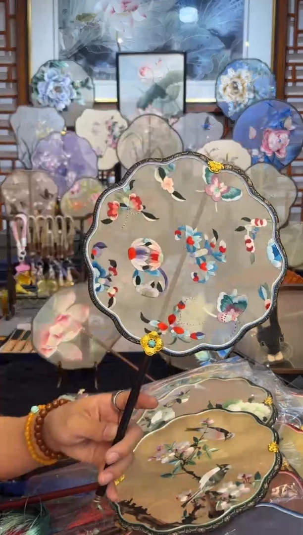 扇子纯手工苏绣团扇